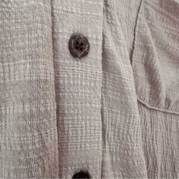 Telluride Earthy Neutral Textured Cropped Button Down Women’s Shirt Size Large - Picture 6 of 11